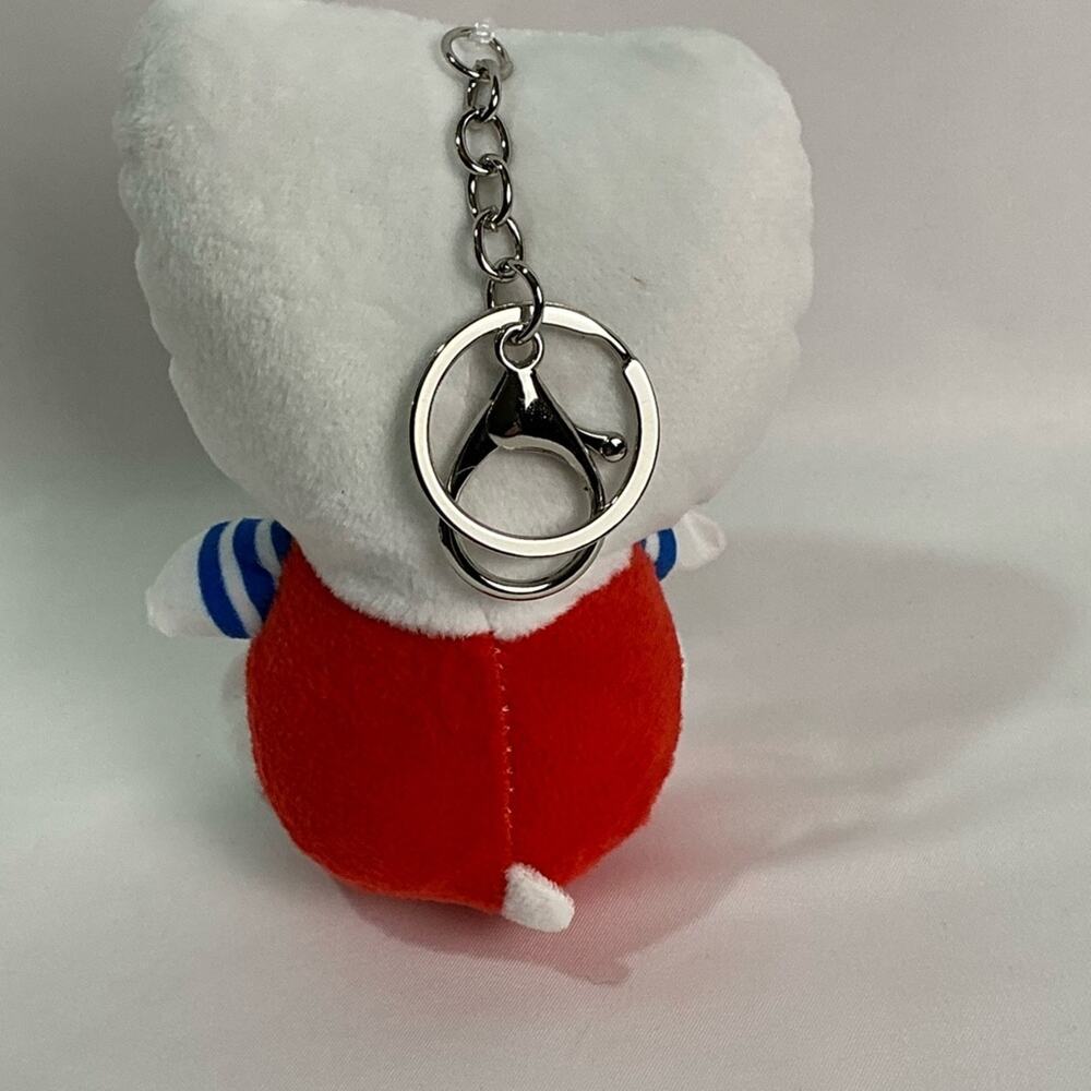 Hello Kitty Plush Key Chain Toy Red and Blue  Sanrio New - Picture 3 of 4
